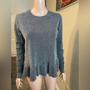 Ann Taylor Scuba Knit Peplum Sweater